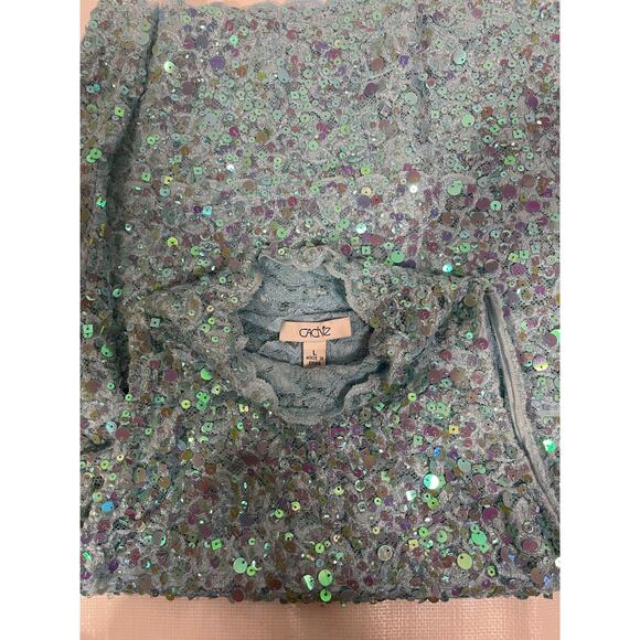 Vintage Cache Blue Sequin Beaded Tank Y2K Party Top #party #y2k #2000’s #beaded - Picture 4 of 5